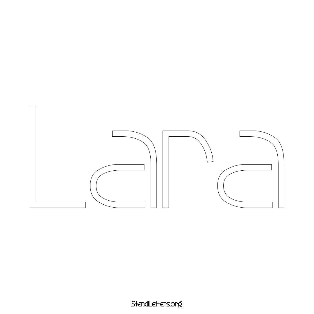 Lara name stencil in Simple Elegant Lettering