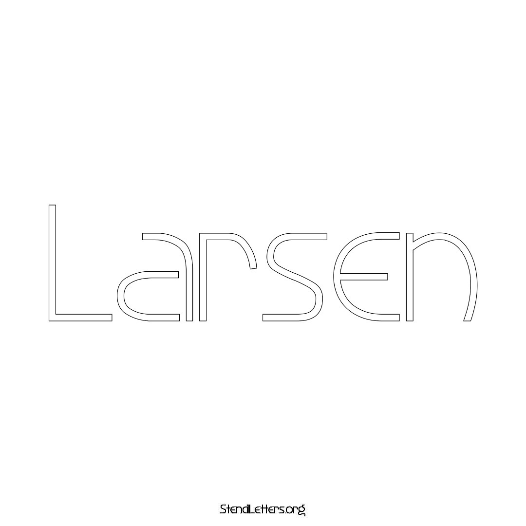 Larsen name stencil in Simple Elegant Lettering