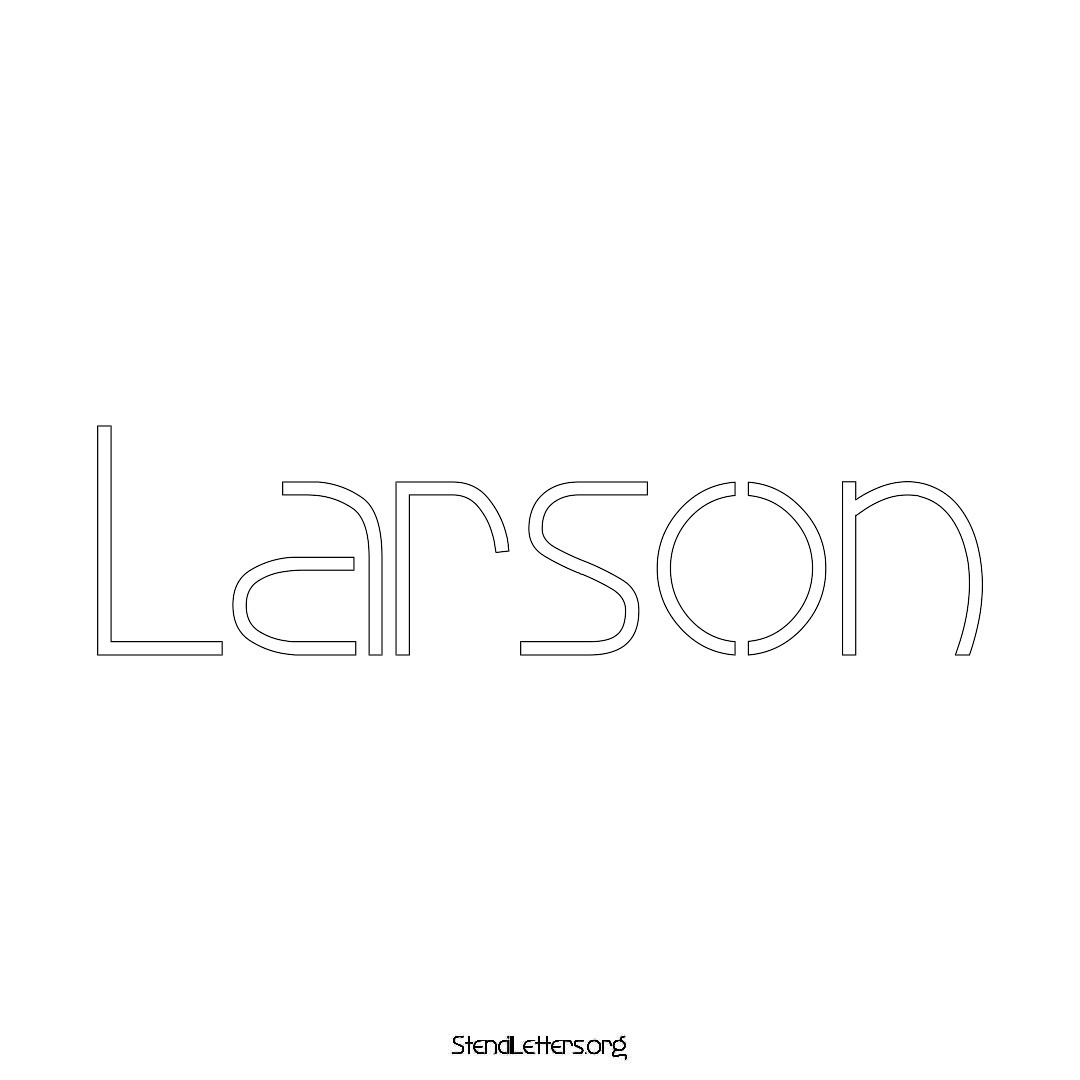 Larson name stencil in Simple Elegant Lettering