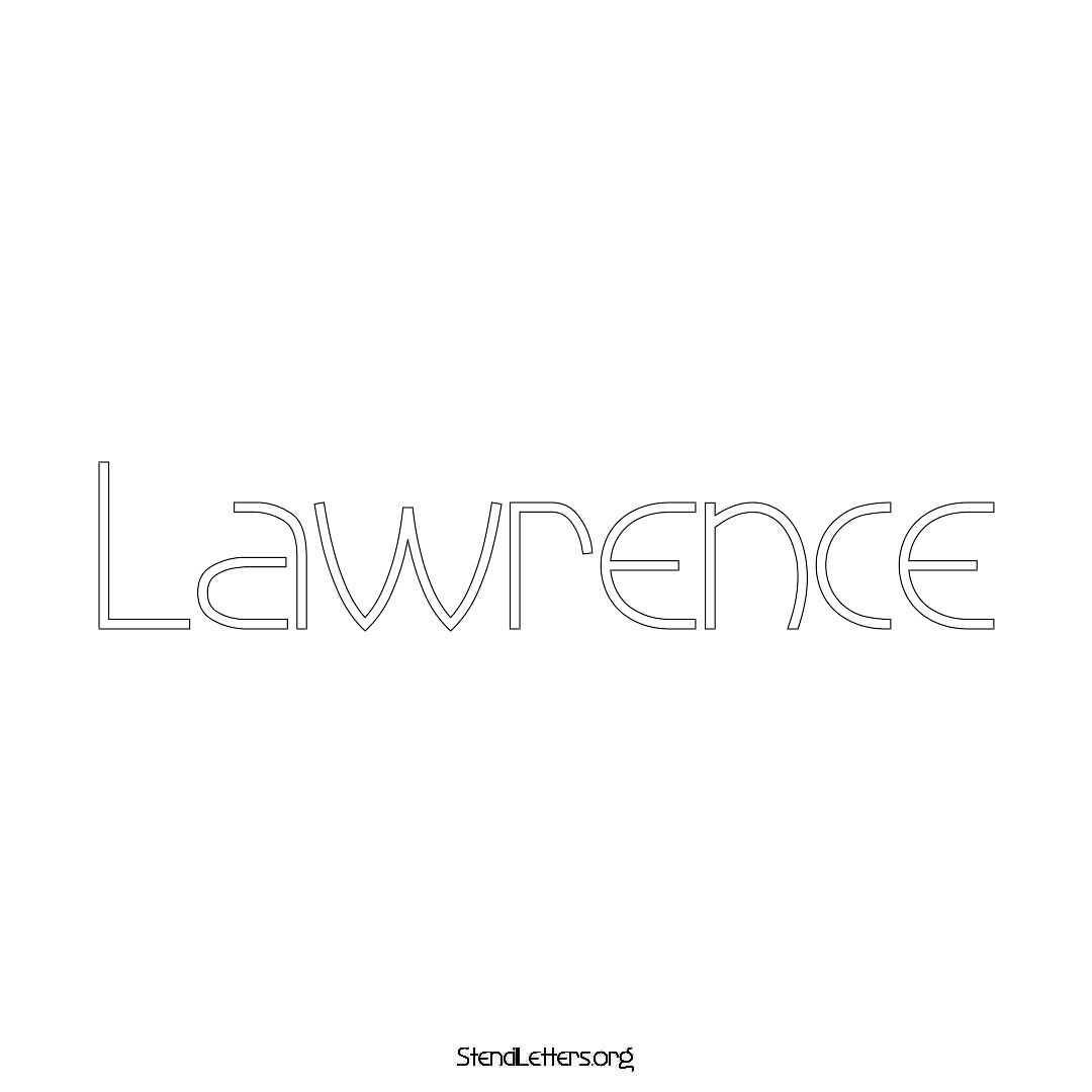 Lawrence name stencil in Simple Elegant Lettering
