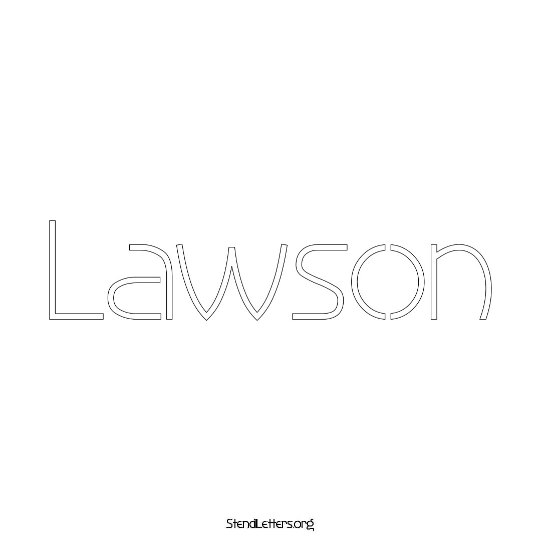 Lawson name stencil in Simple Elegant Lettering