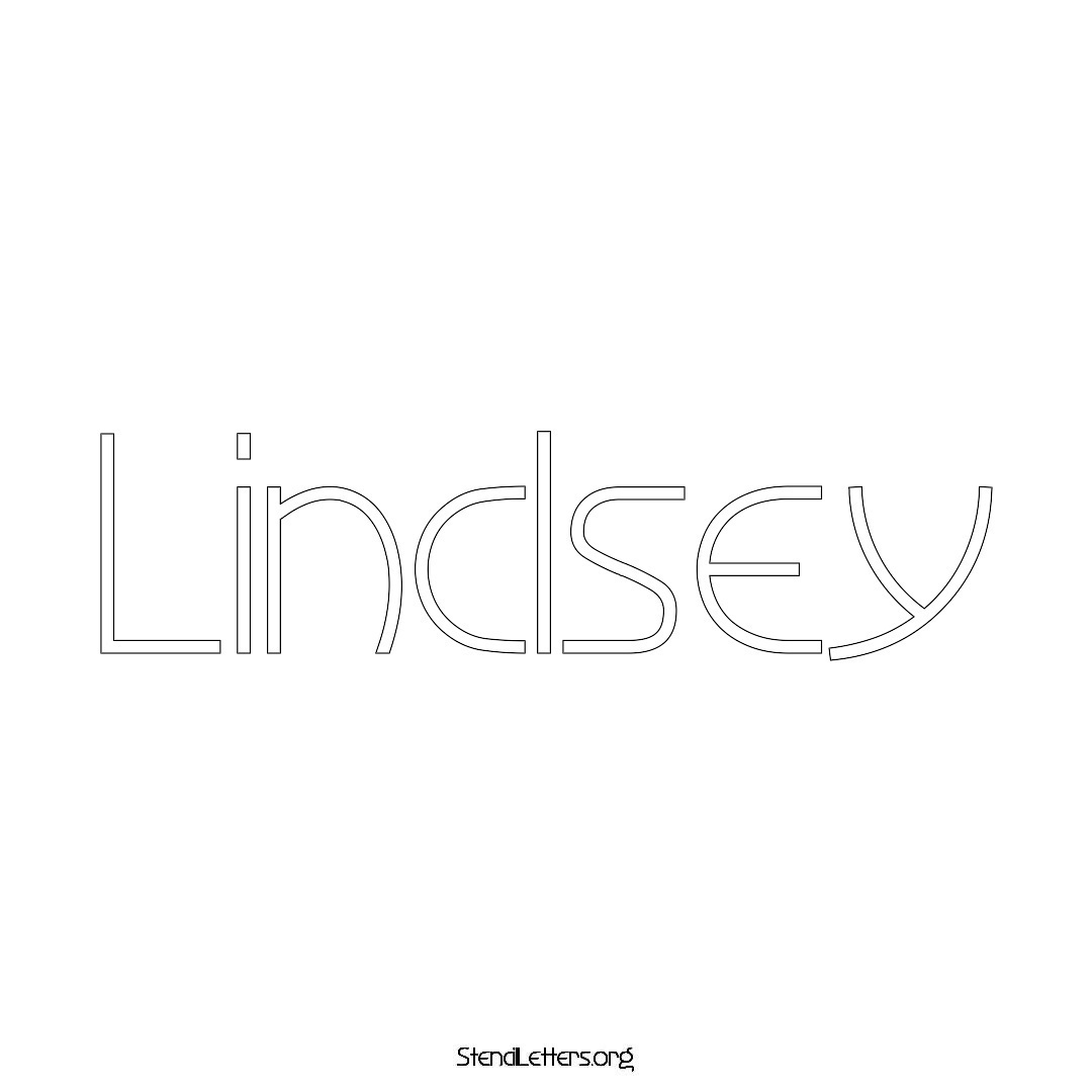 Lindsey name stencil in Simple Elegant Lettering