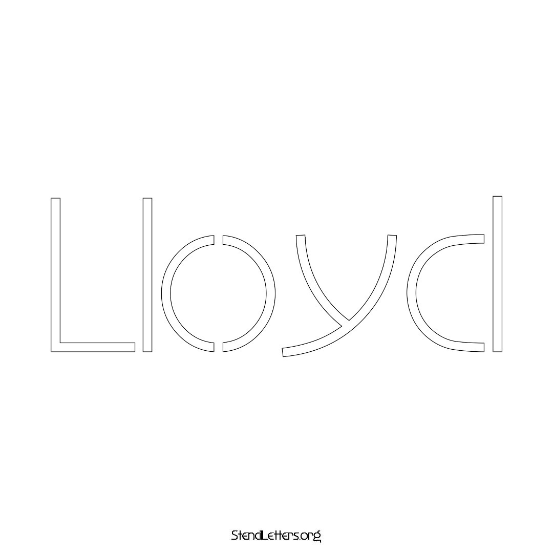 Lloyd name stencil in Simple Elegant Lettering