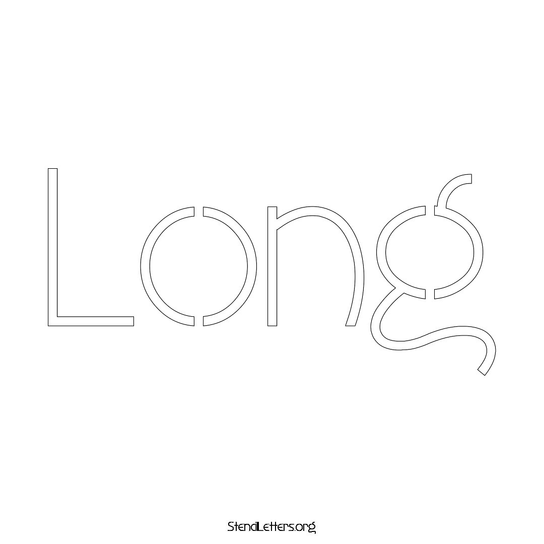 Long name stencil in Simple Elegant Lettering