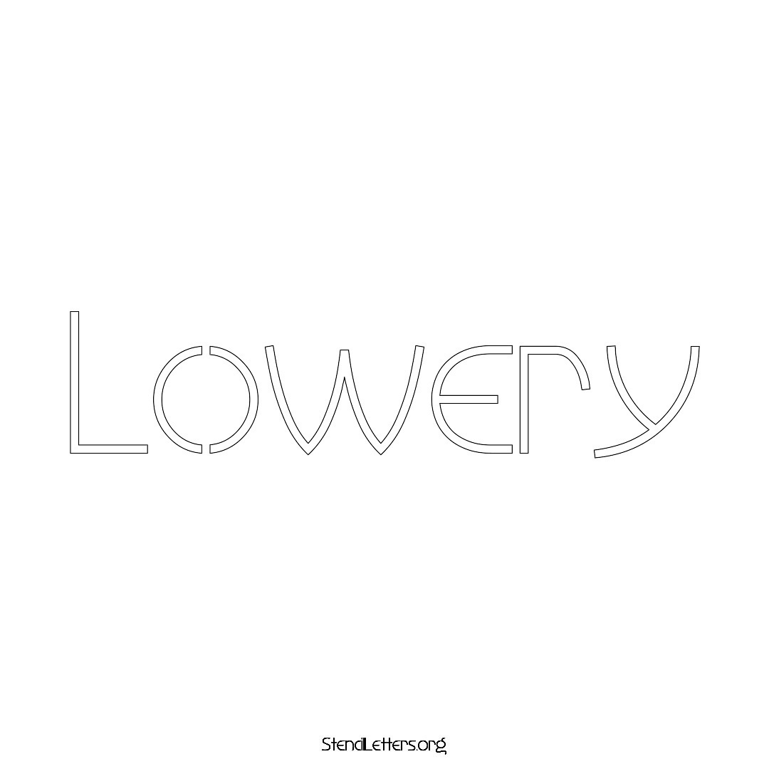 Lowery name stencil in Simple Elegant Lettering
