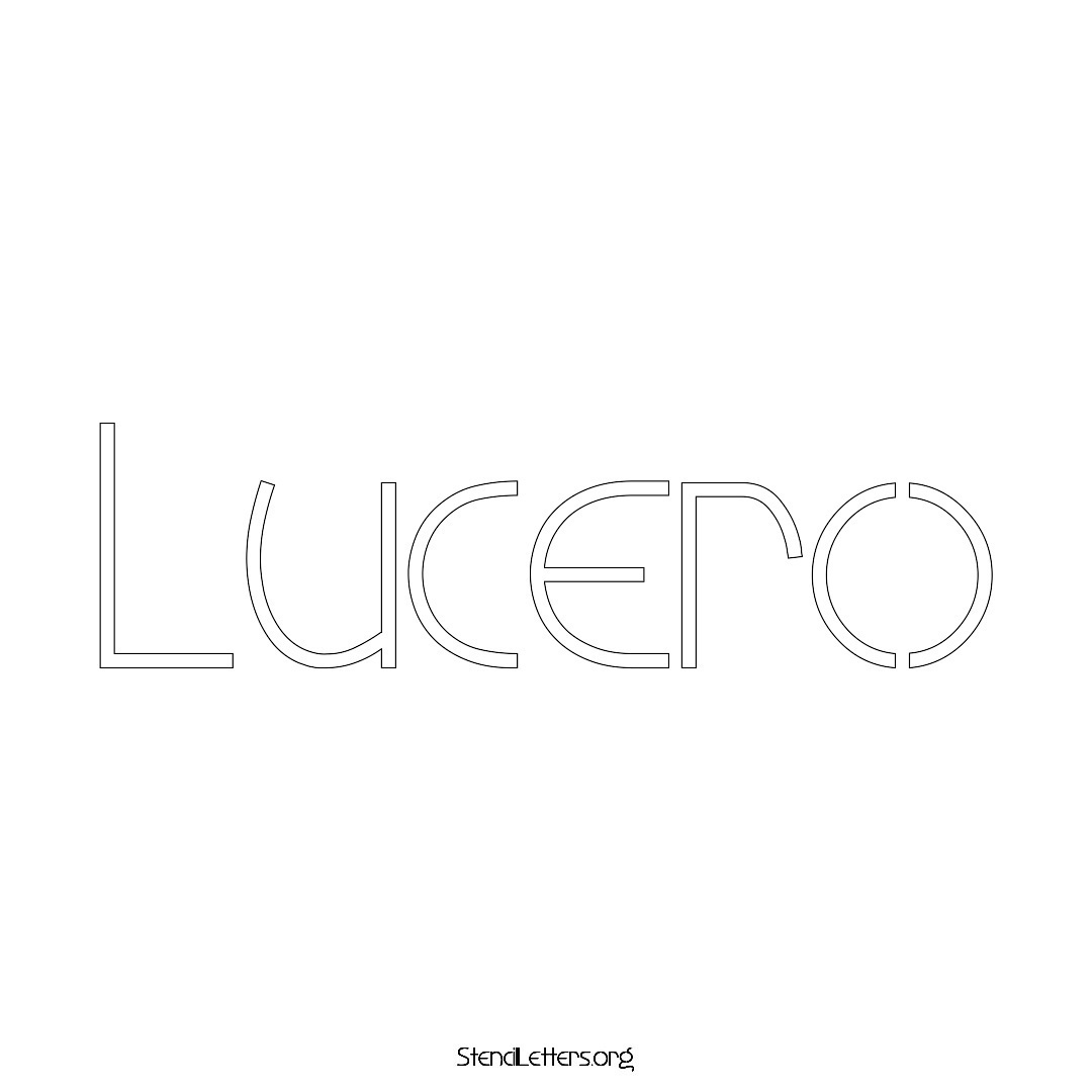 Lucero name stencil in Simple Elegant Lettering