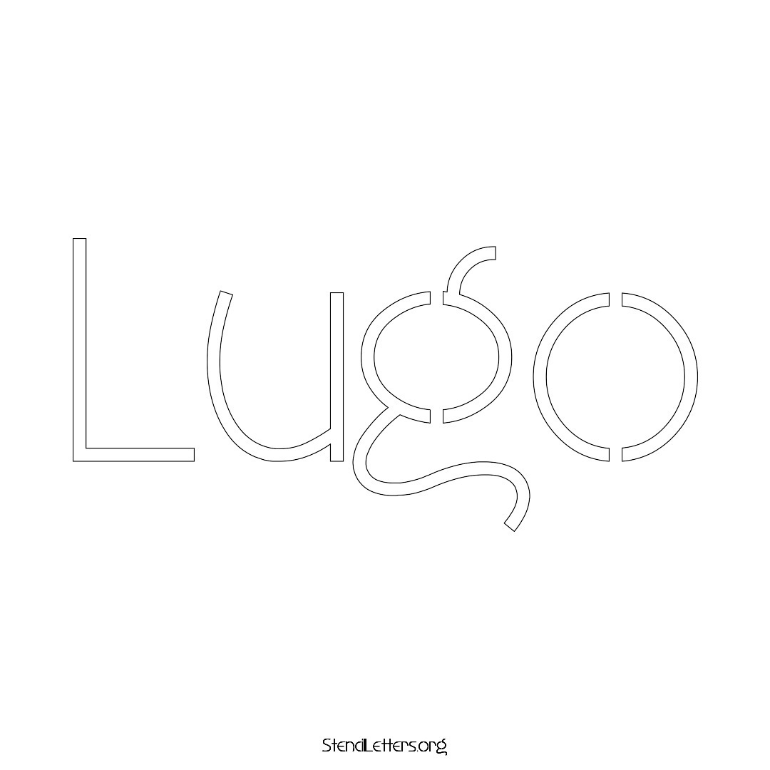Lugo name stencil in Simple Elegant Lettering