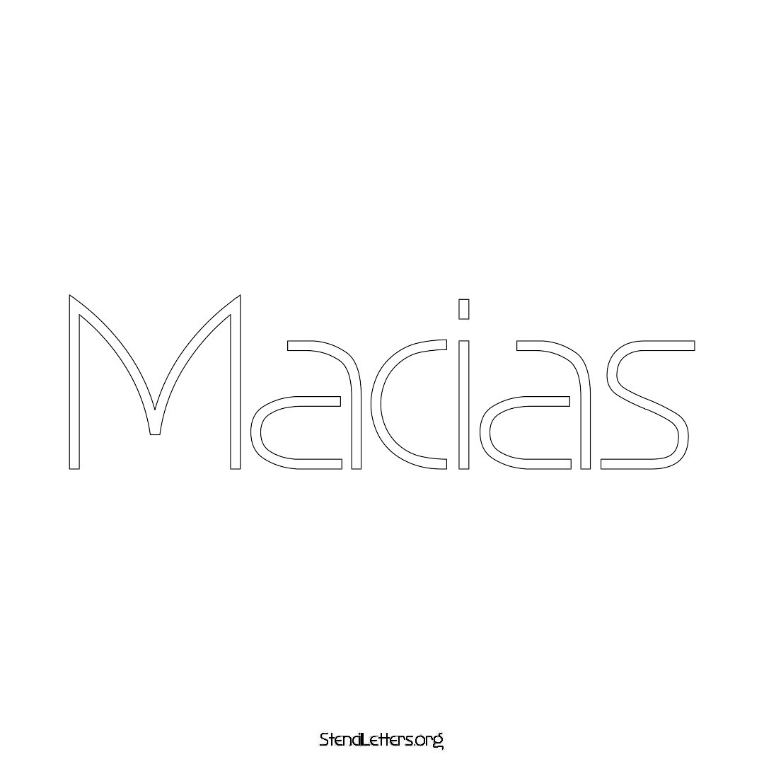 Macias name stencil in Simple Elegant Lettering