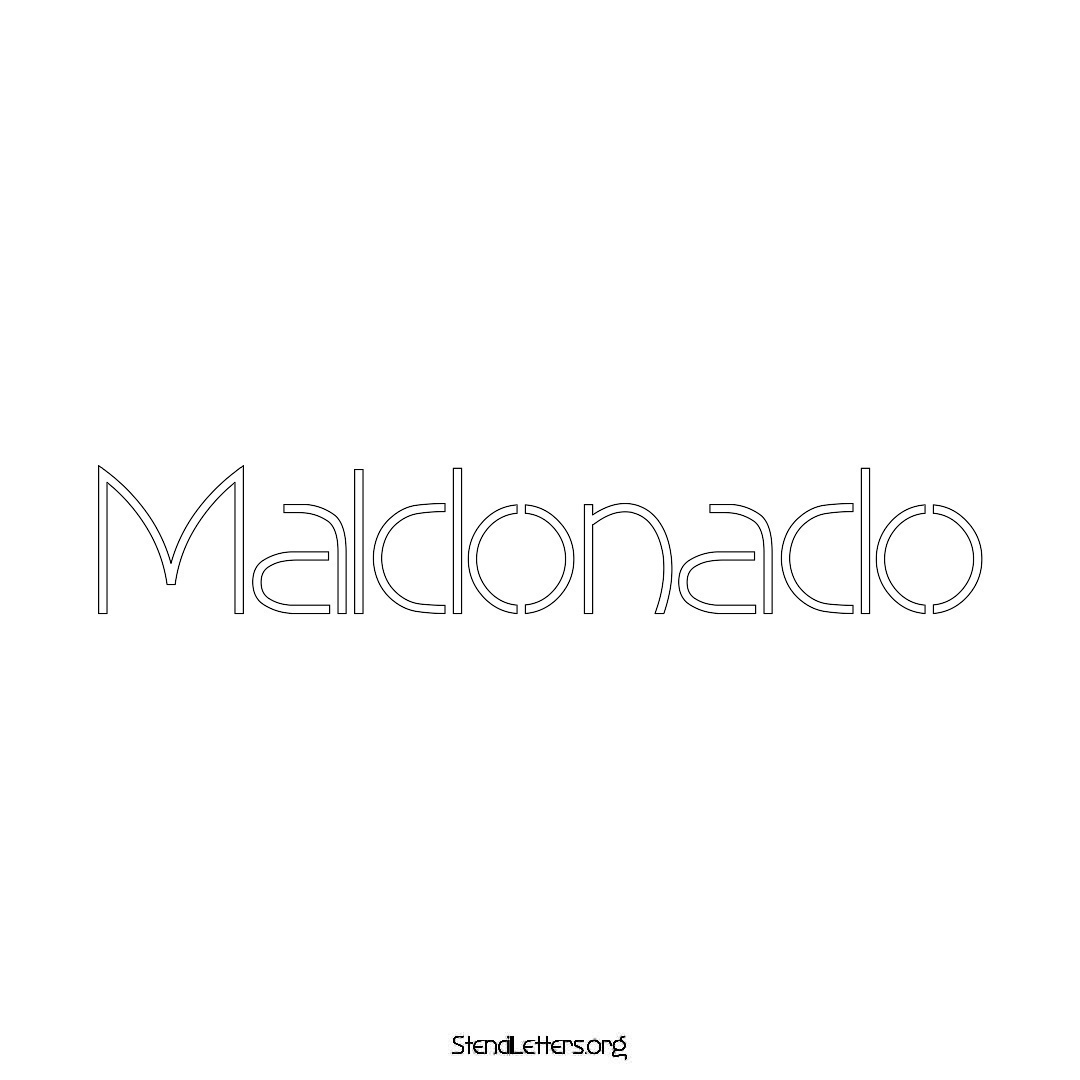 Maldonado name stencil in Simple Elegant Lettering