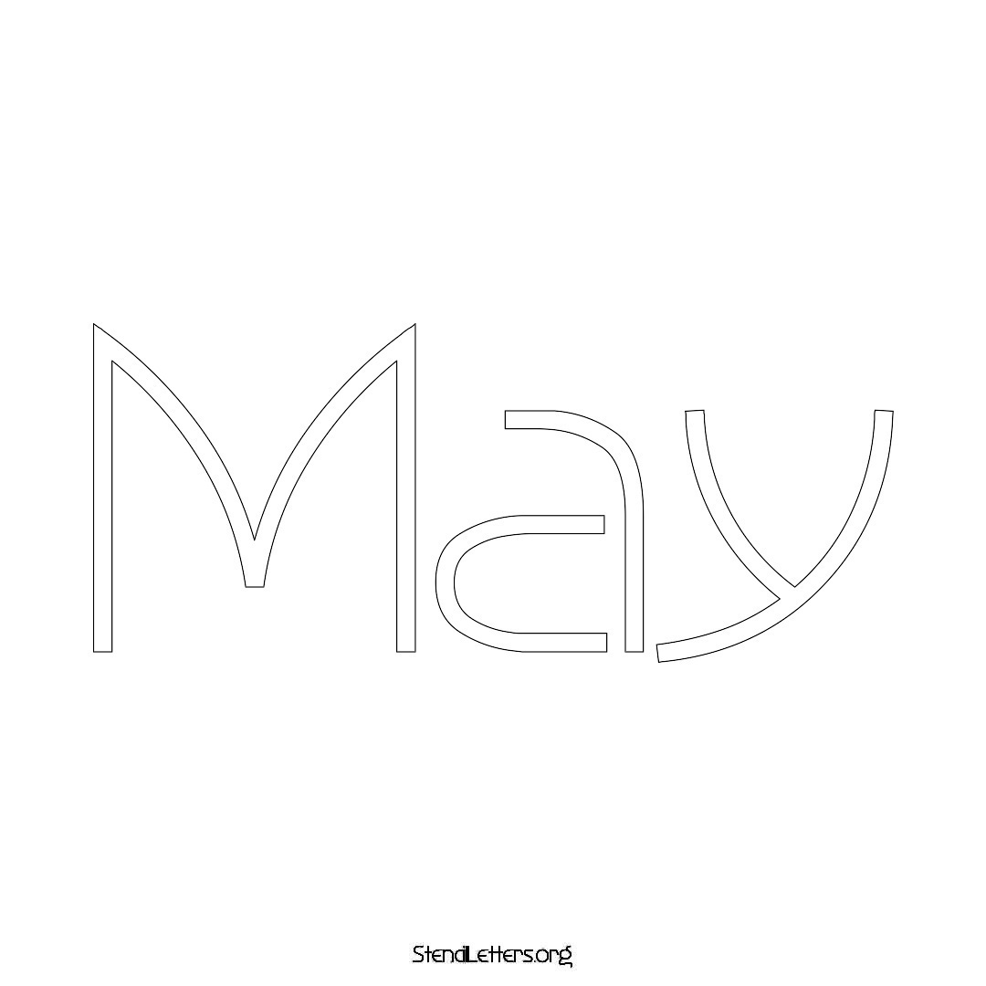 May name stencil in Simple Elegant Lettering