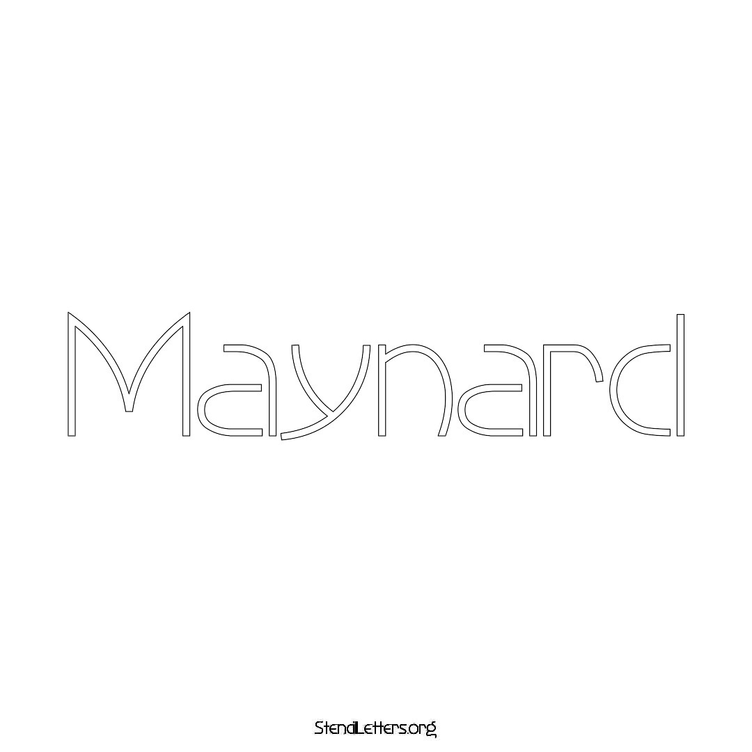 Maynard name stencil in Simple Elegant Lettering