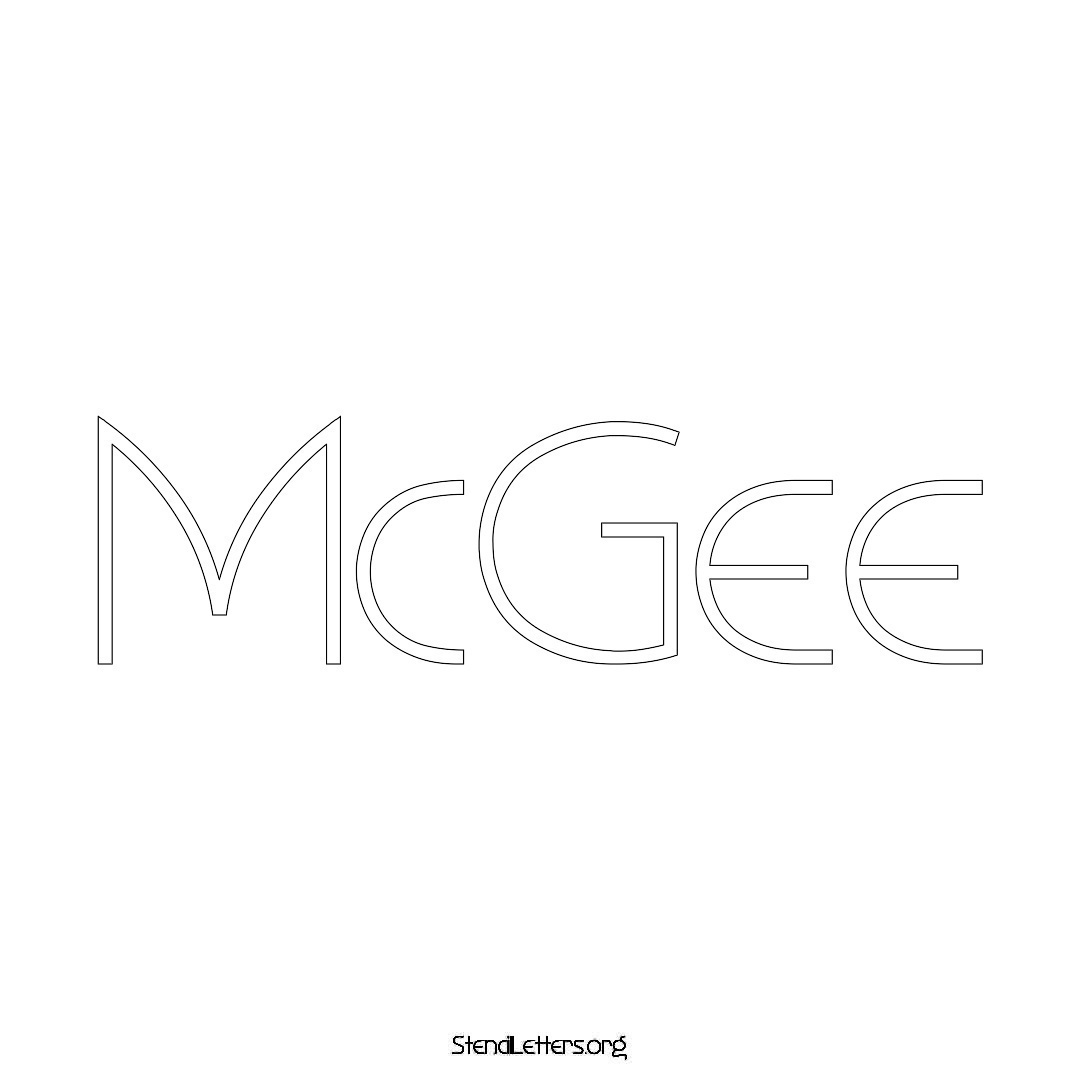 McGee name stencil in Simple Elegant Lettering