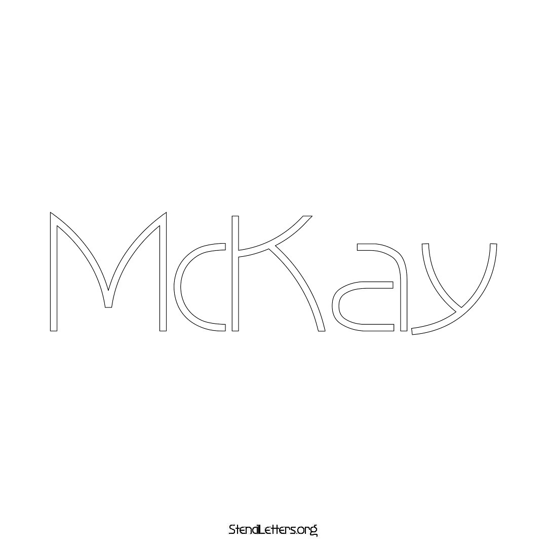 McKay name stencil in Simple Elegant Lettering