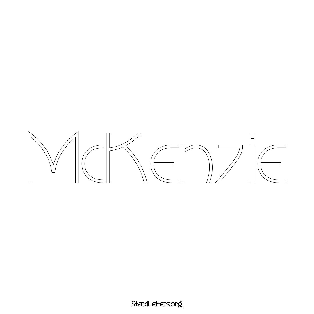 McKenzie name stencil in Simple Elegant Lettering