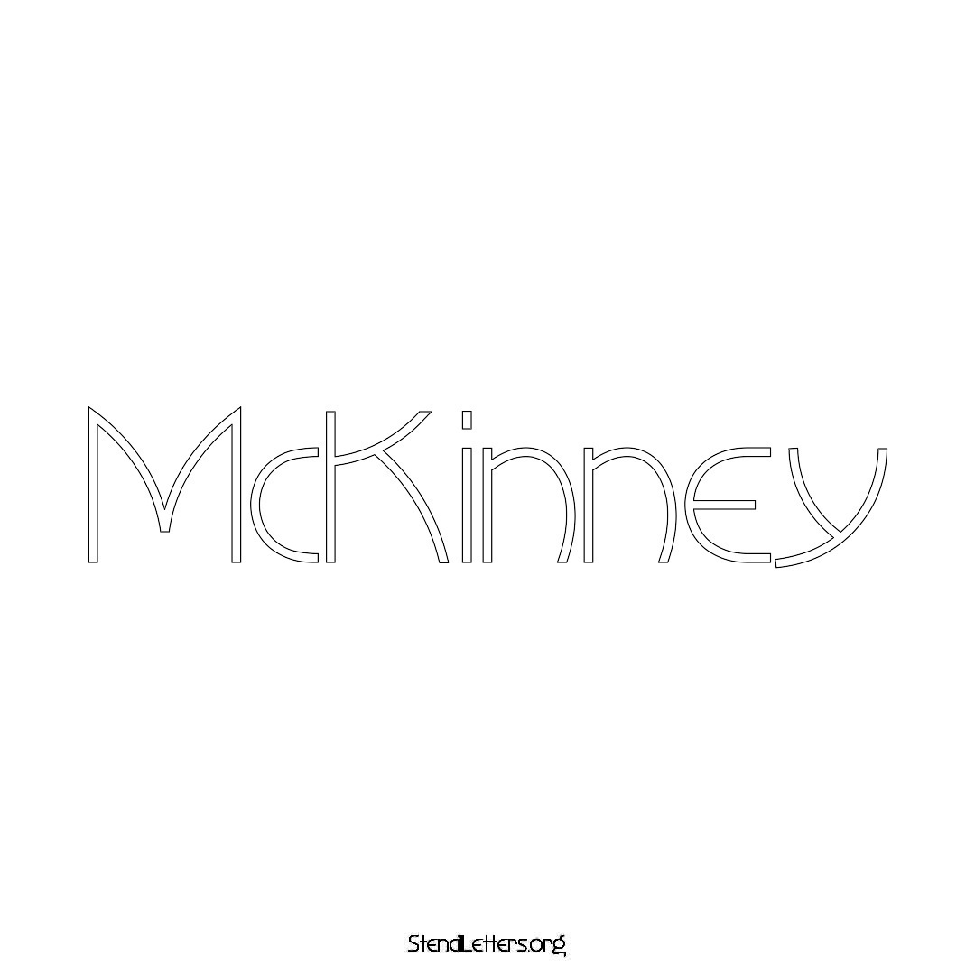 McKinney name stencil in Simple Elegant Lettering