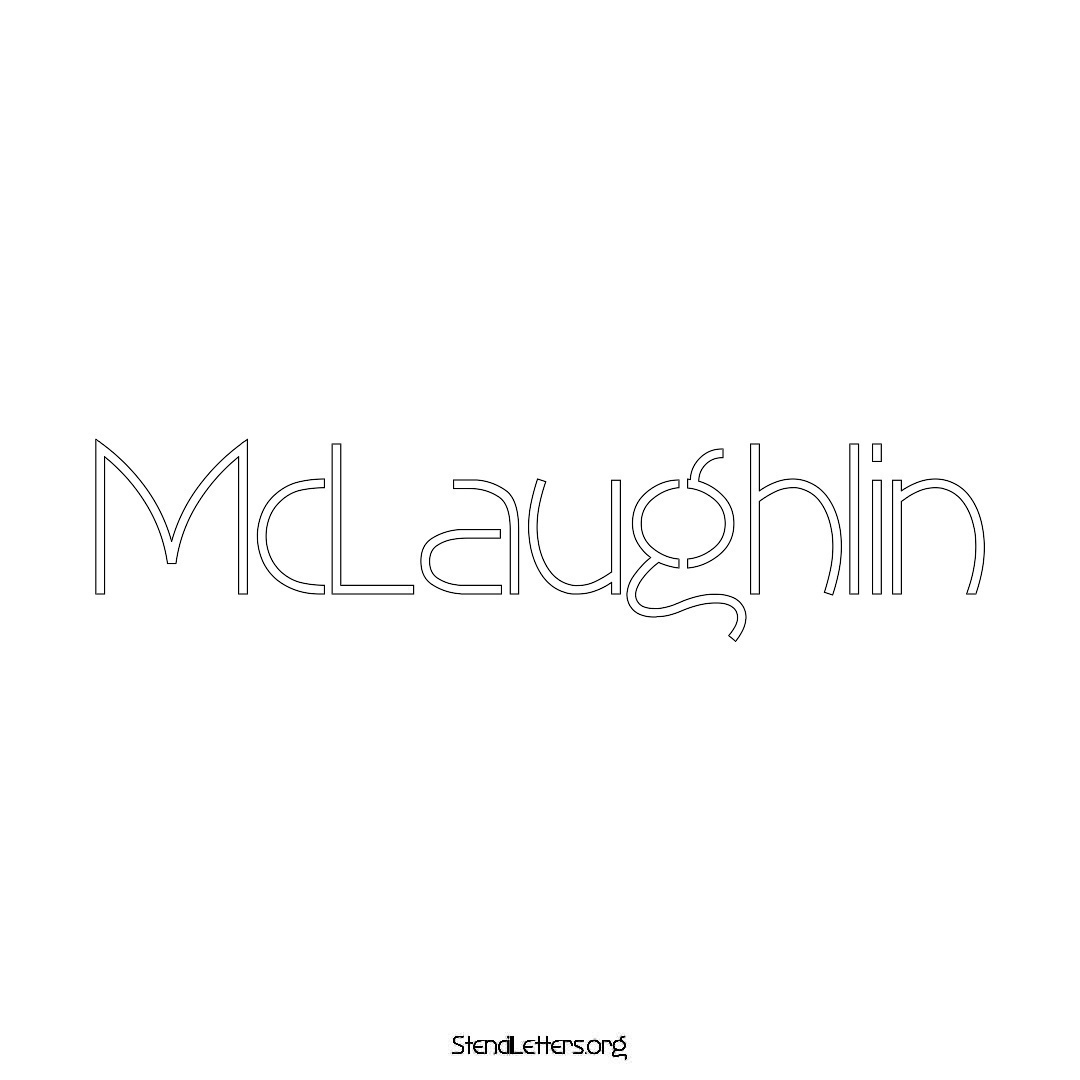 McLaughlin name stencil in Simple Elegant Lettering