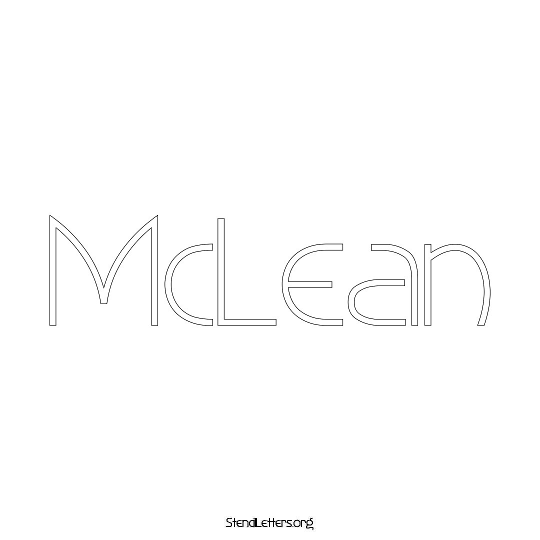 McLean name stencil in Simple Elegant Lettering