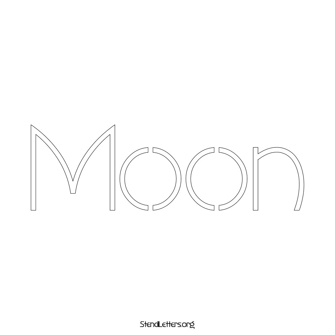 Moon Free Printable Family Name Stencils with 6 Unique Typography and ...