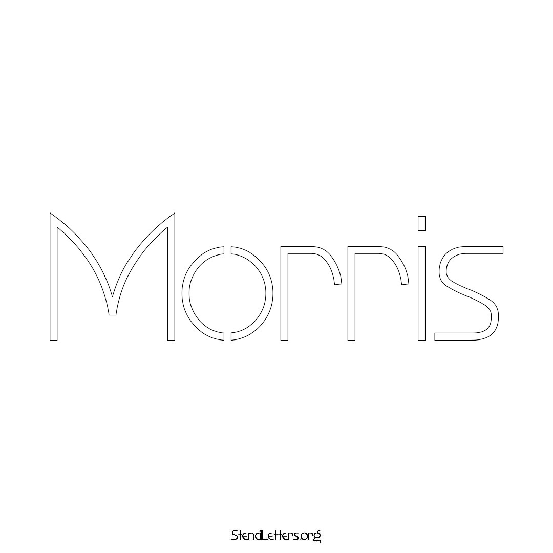 Morris name stencil in Simple Elegant Lettering