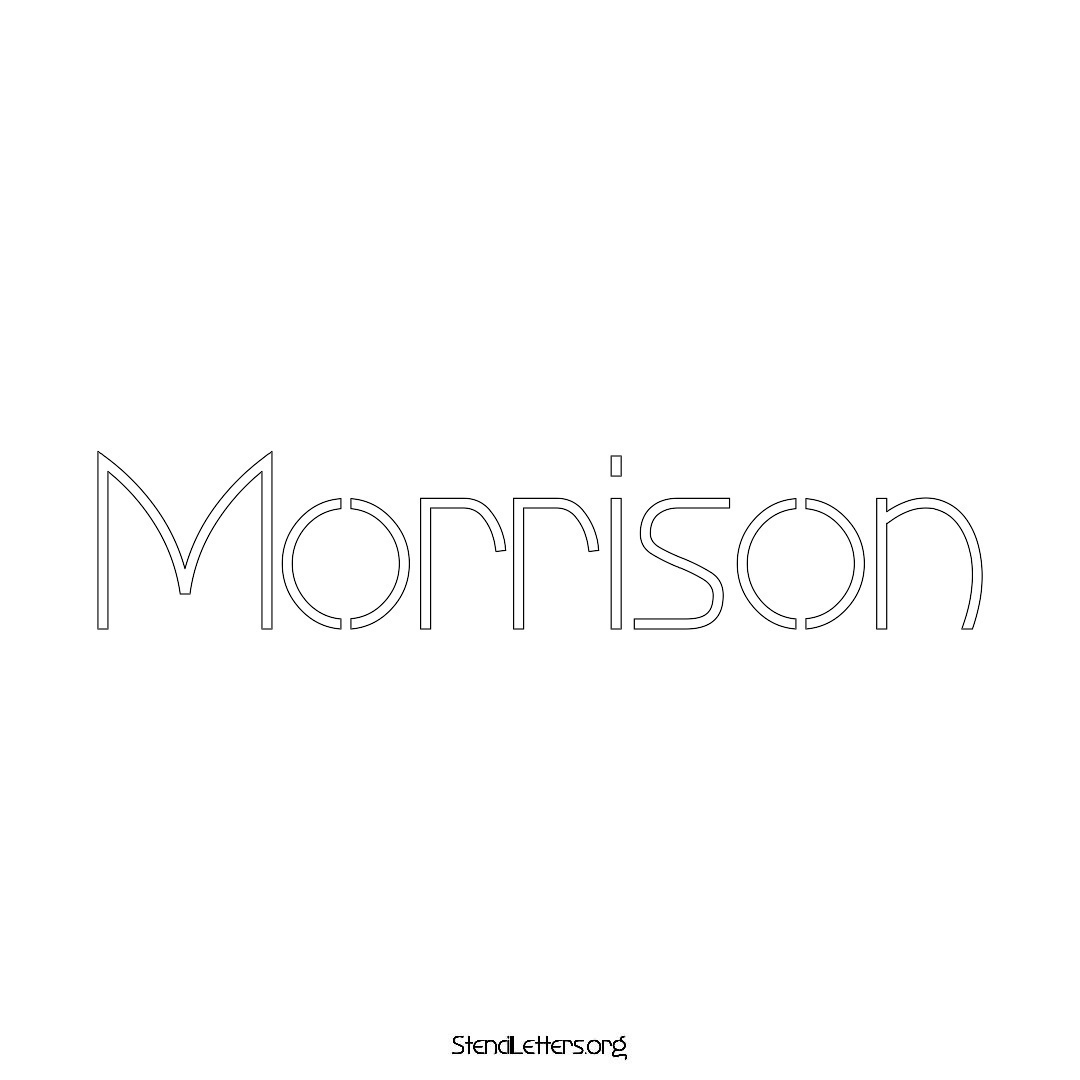 Morrison name stencil in Simple Elegant Lettering
