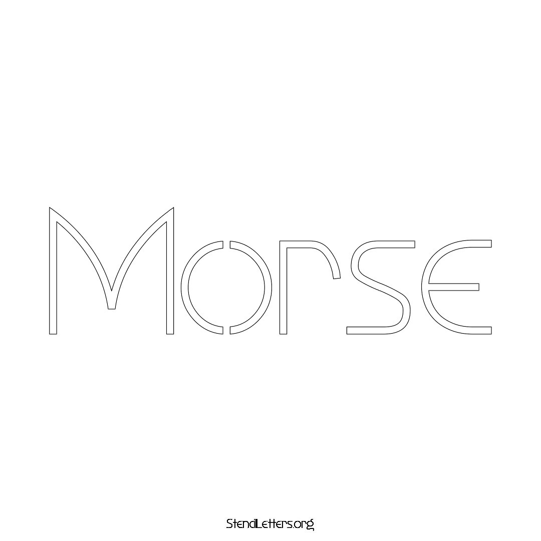 Morse name stencil in Simple Elegant Lettering