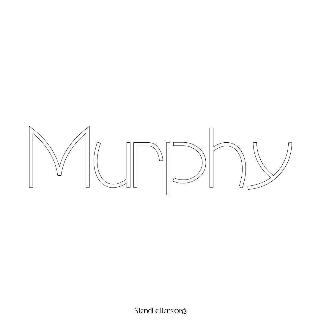 Murphy name stencil in Simple Elegant Lettering