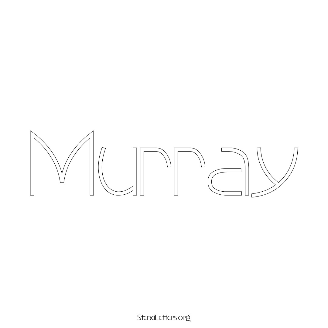 Murray name stencil in Simple Elegant Lettering