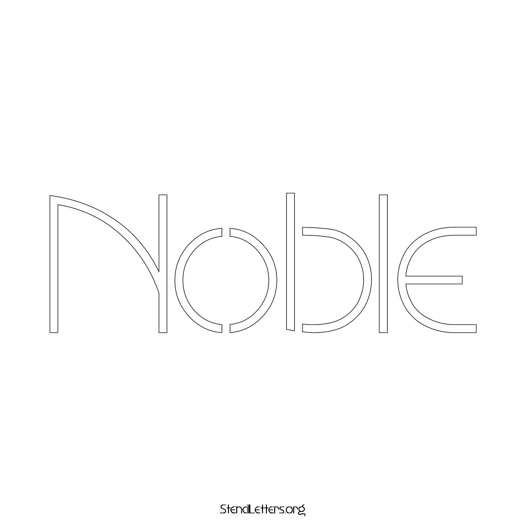 Noble name stencil in Simple Elegant Lettering