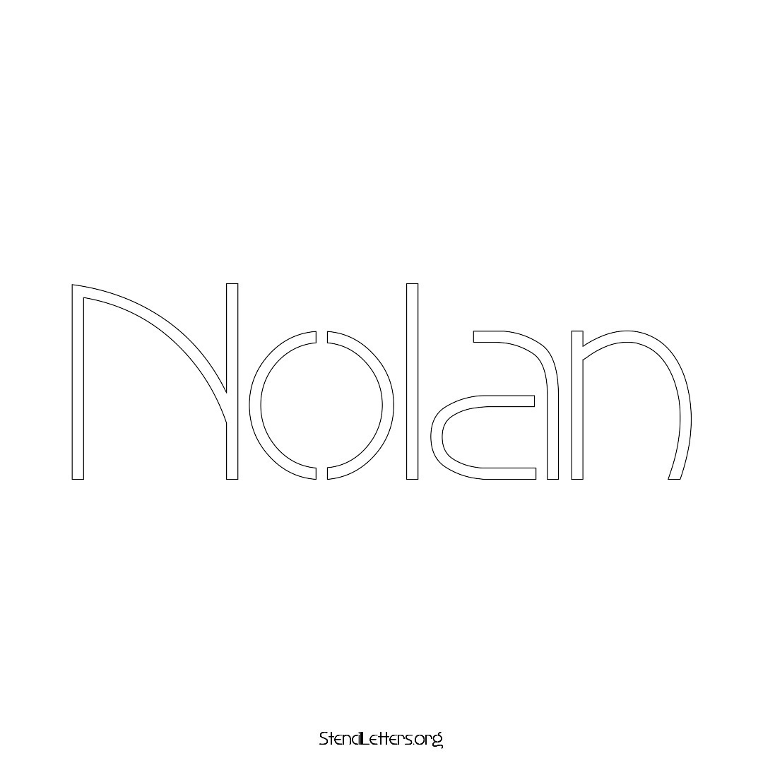 Nolan name stencil in Simple Elegant Lettering