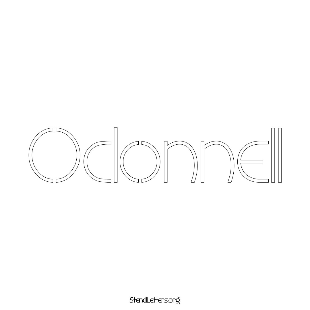 Odonnell name stencil in Simple Elegant Lettering
