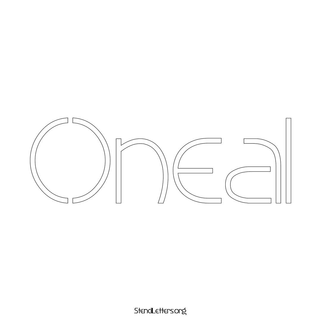 Oneal name stencil in Simple Elegant Lettering