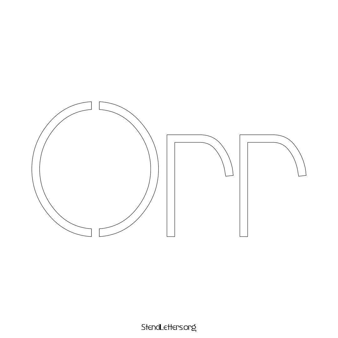 Orr name stencil in Simple Elegant Lettering