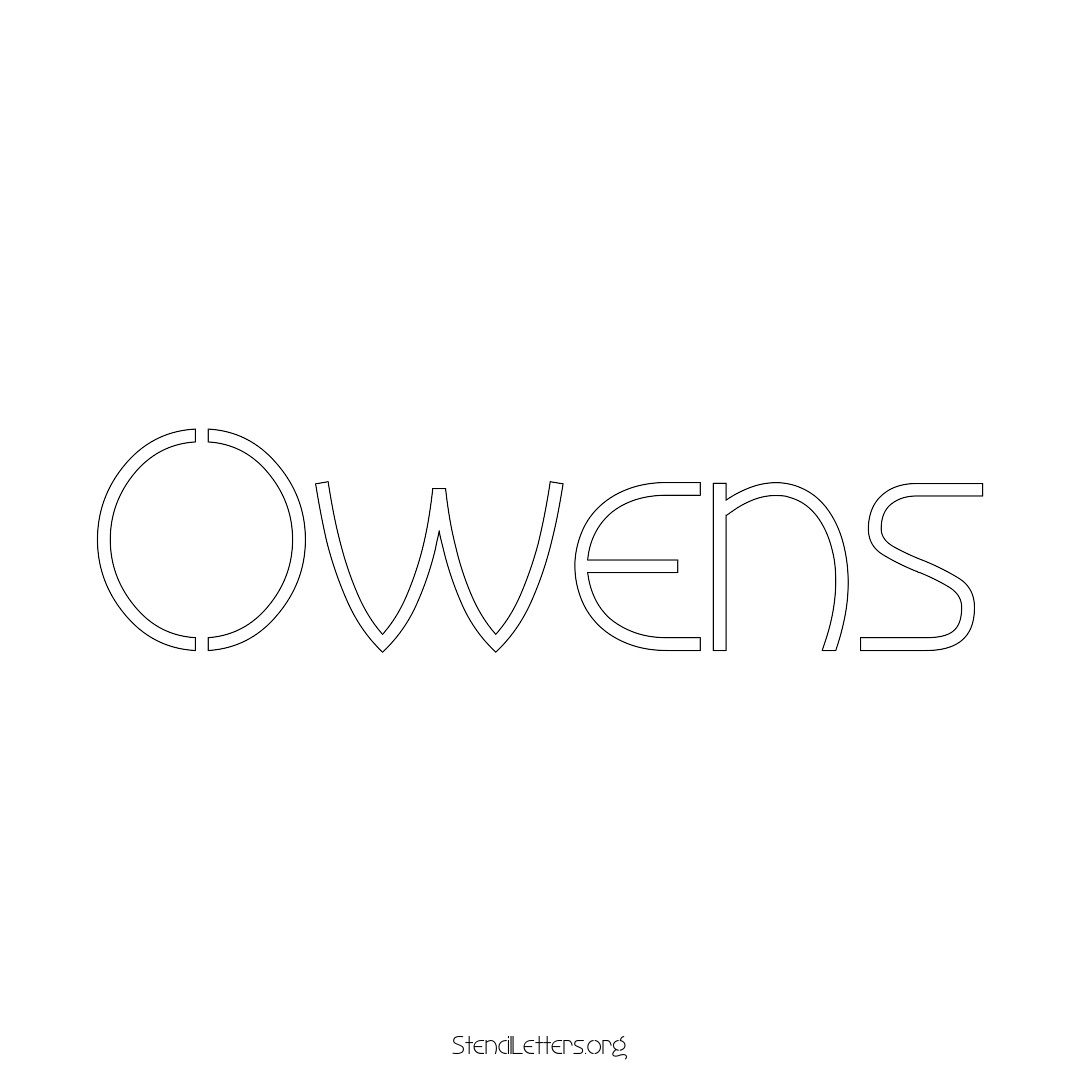 Owens name stencil in Simple Elegant Lettering