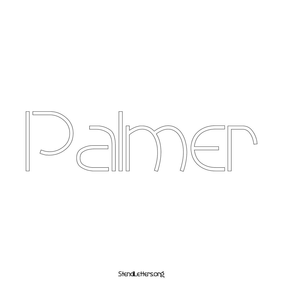 Palmer name stencil in Simple Elegant Lettering