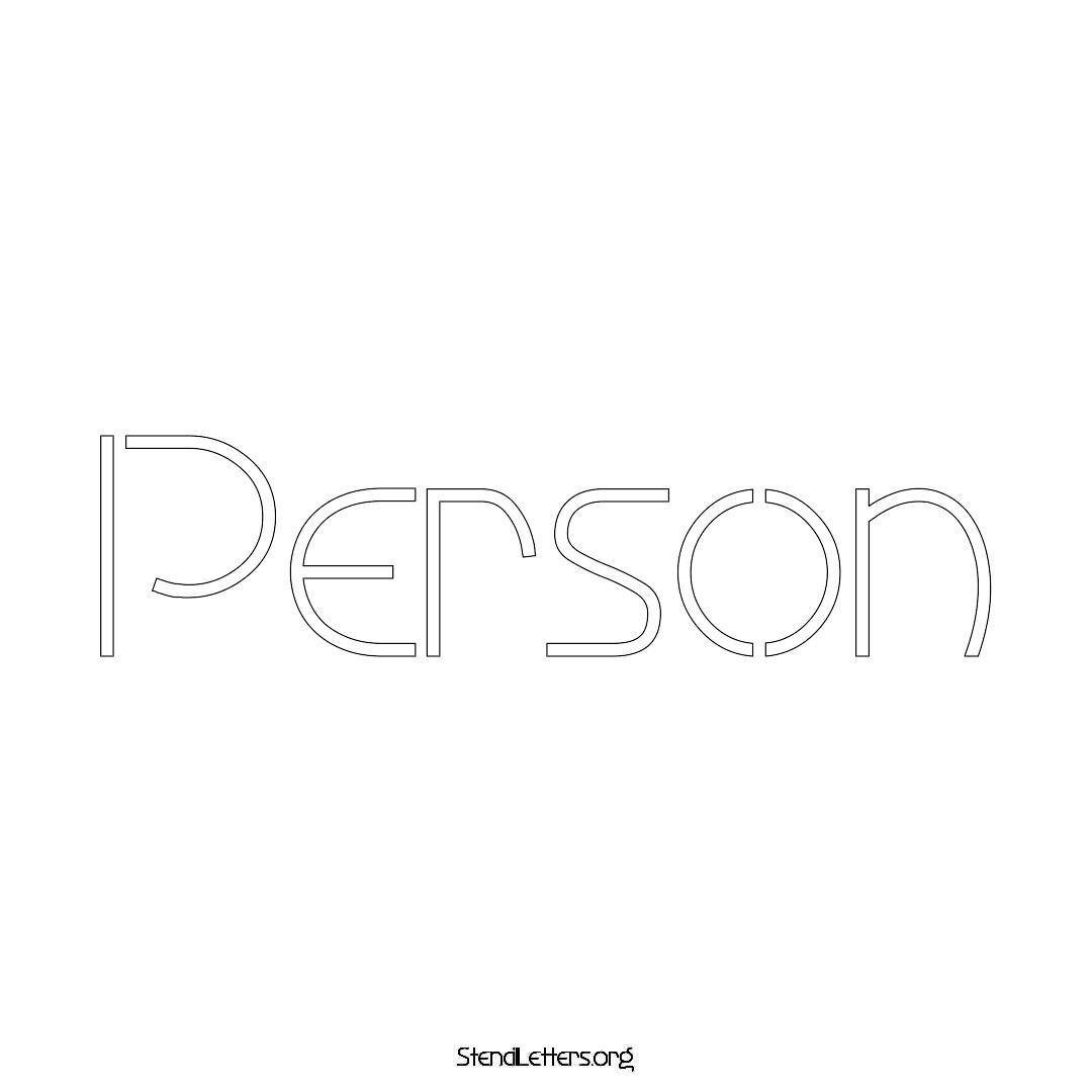 Person name stencil in Simple Elegant Lettering