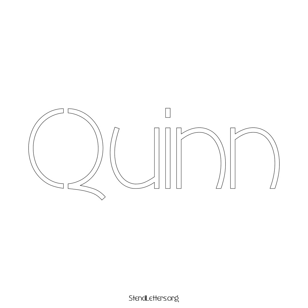 Quinn name stencil in Simple Elegant Lettering