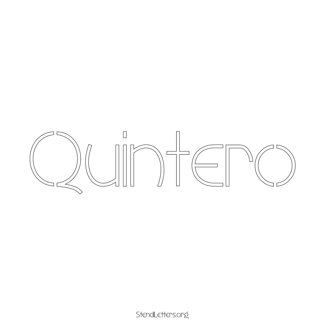 Quintero name stencil in Simple Elegant Lettering