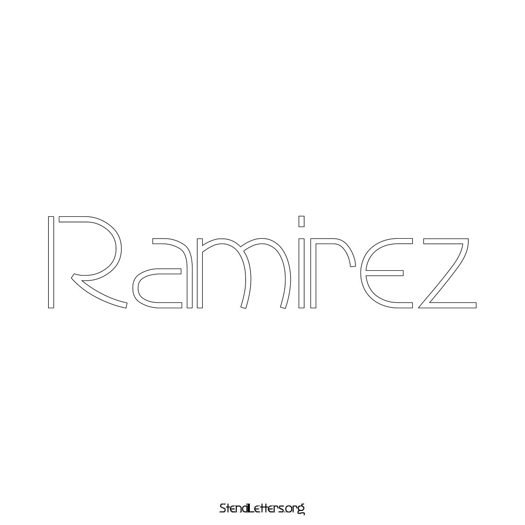 Ramirez name stencil in Simple Elegant Lettering