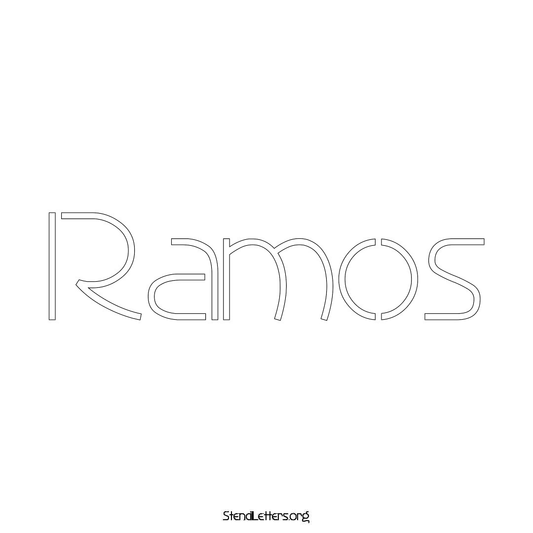 Ramos name stencil in Simple Elegant Lettering