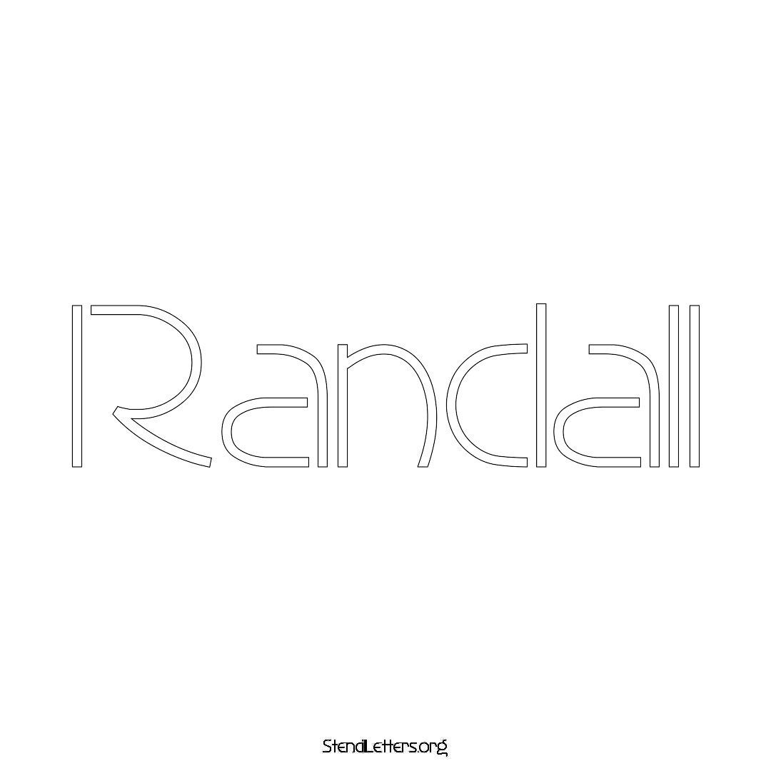 Randall name stencil in Simple Elegant Lettering