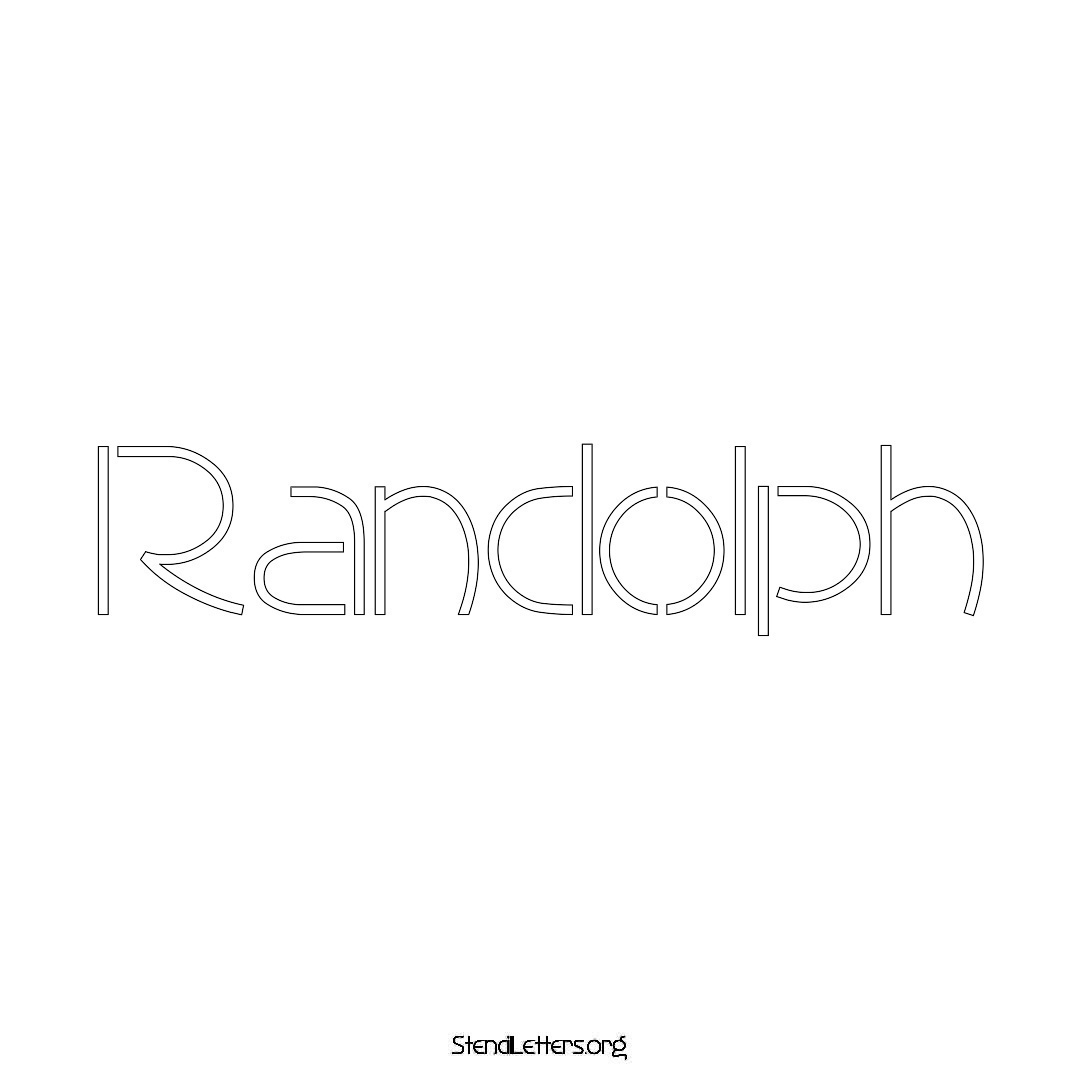 Randolph name stencil in Simple Elegant Lettering