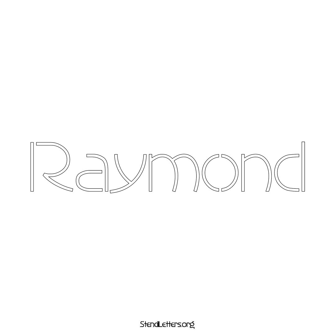 Raymond name stencil in Simple Elegant Lettering