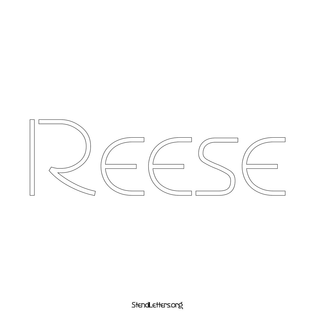 Reese name stencil in Simple Elegant Lettering