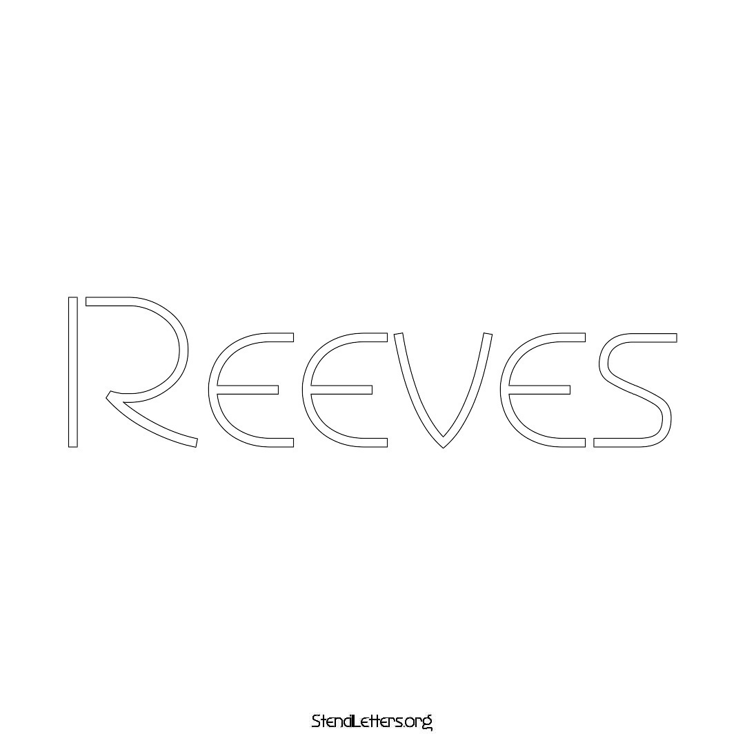 Reeves name stencil in Simple Elegant Lettering