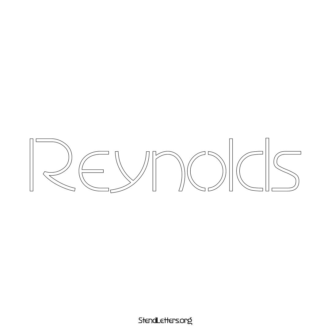 Reynolds name stencil in Simple Elegant Lettering