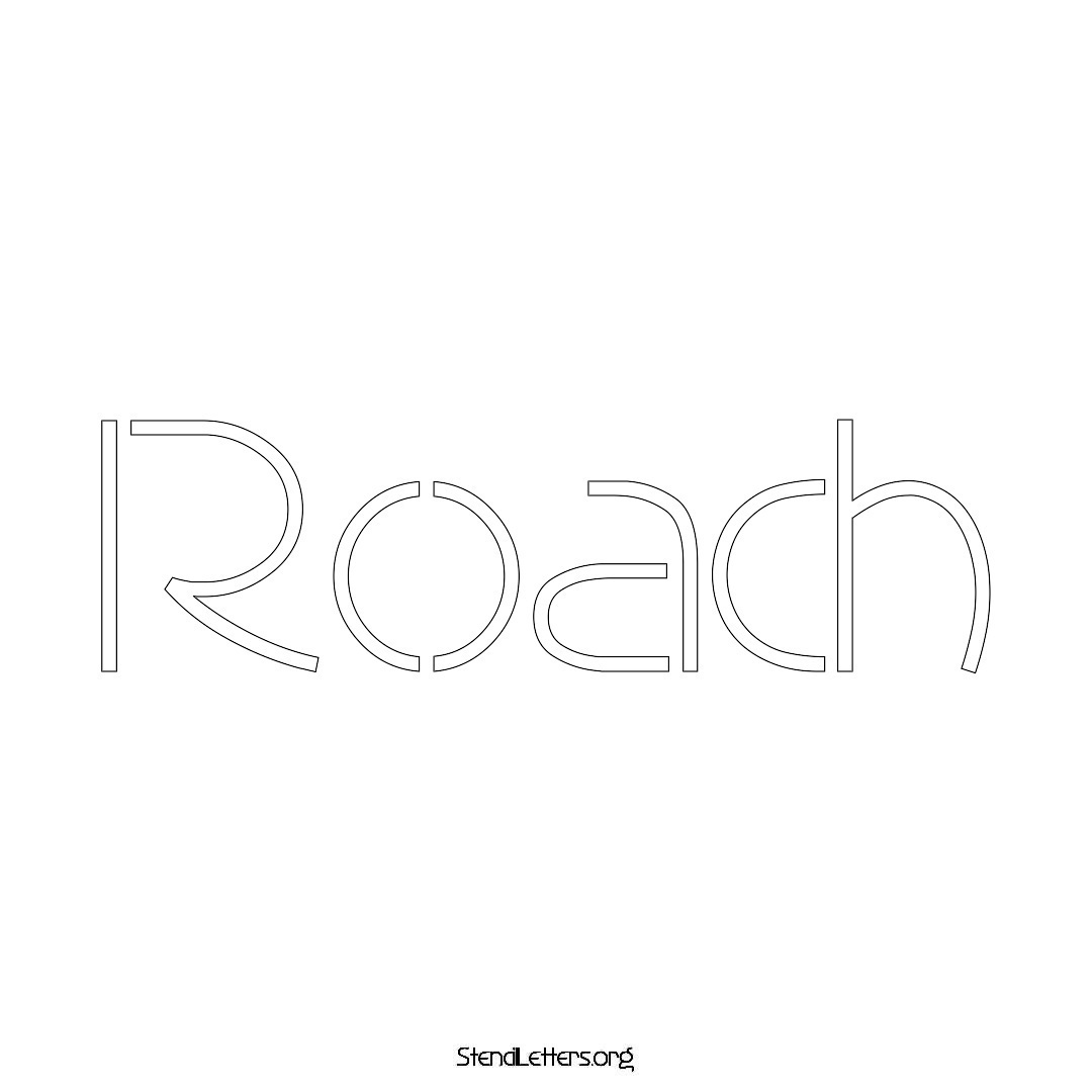 Roach name stencil in Simple Elegant Lettering