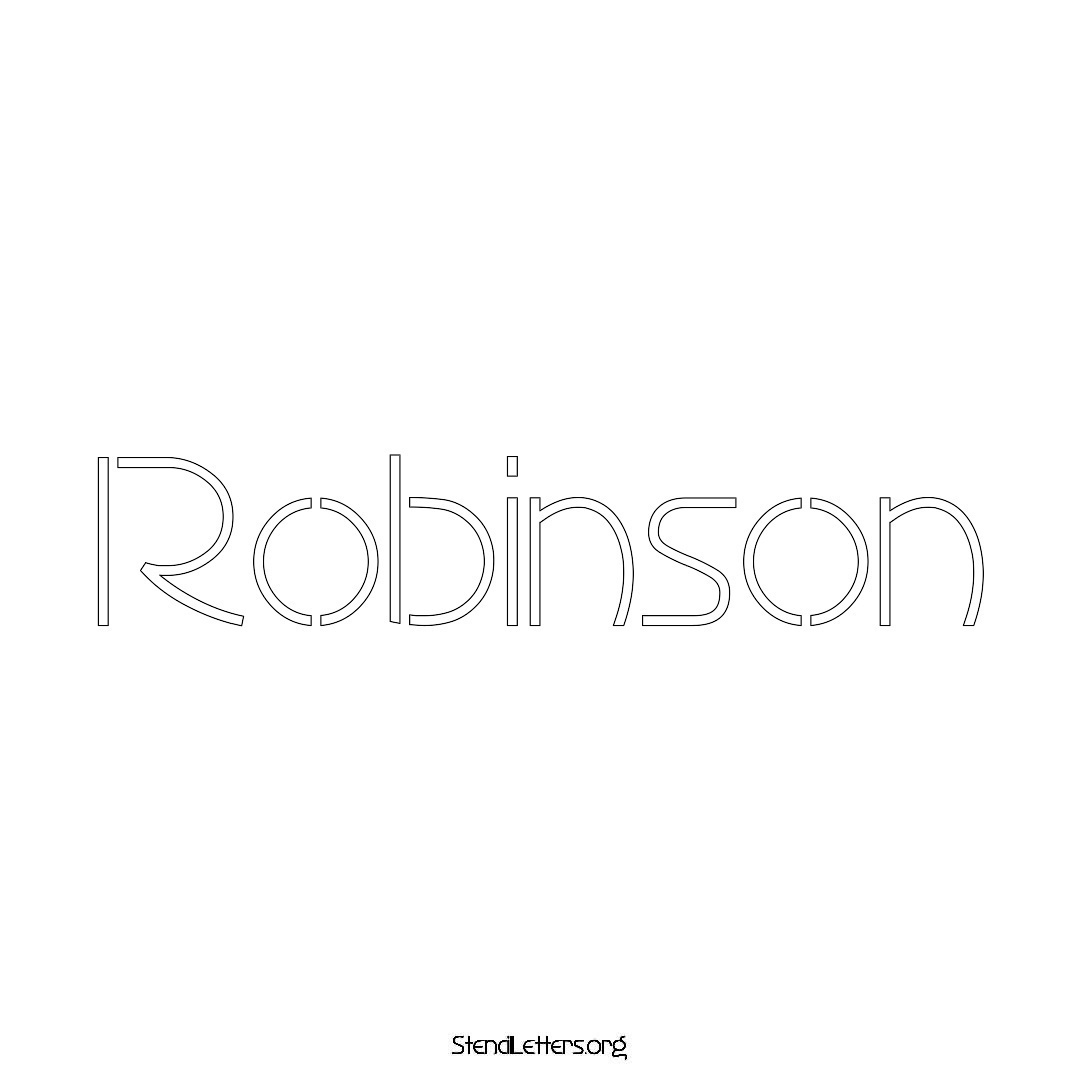 Robinson name stencil in Simple Elegant Lettering