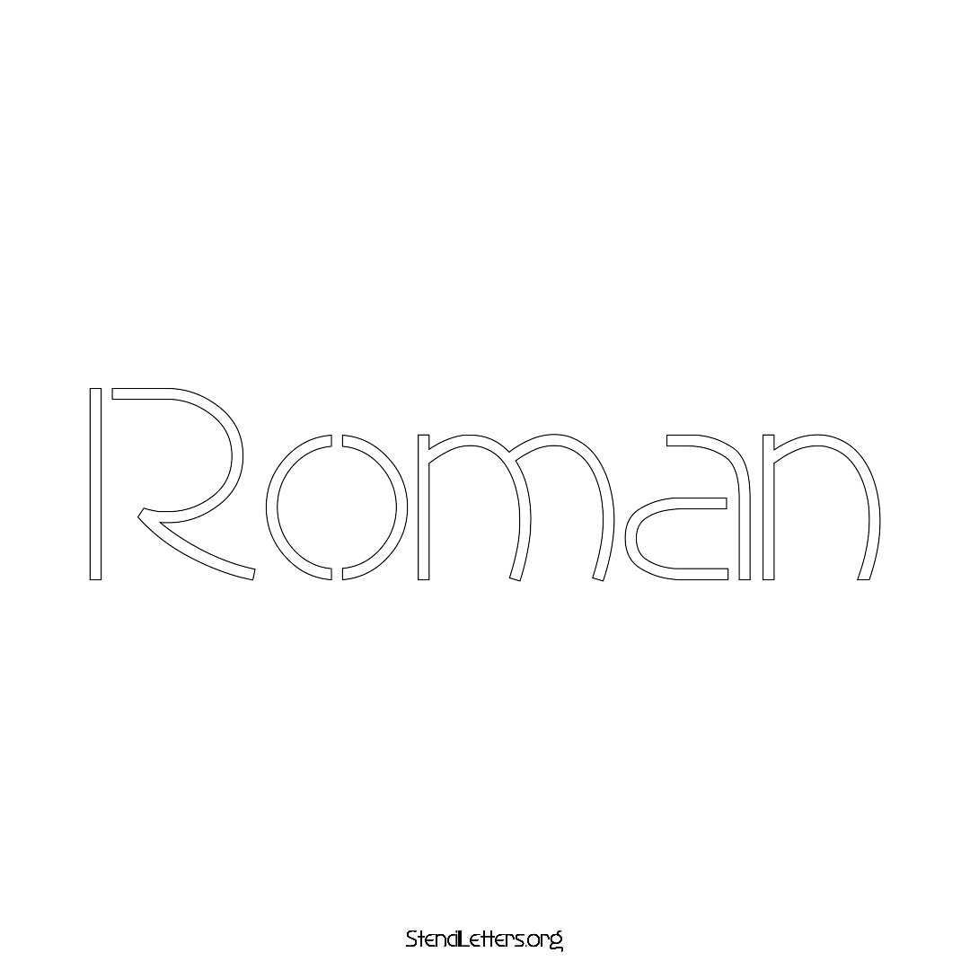 Roman name stencil in Simple Elegant Lettering