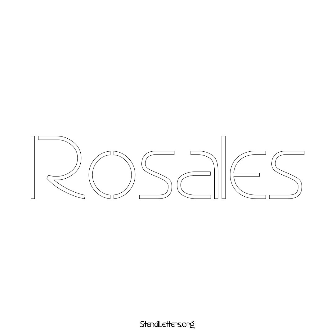 Rosales name stencil in Simple Elegant Lettering