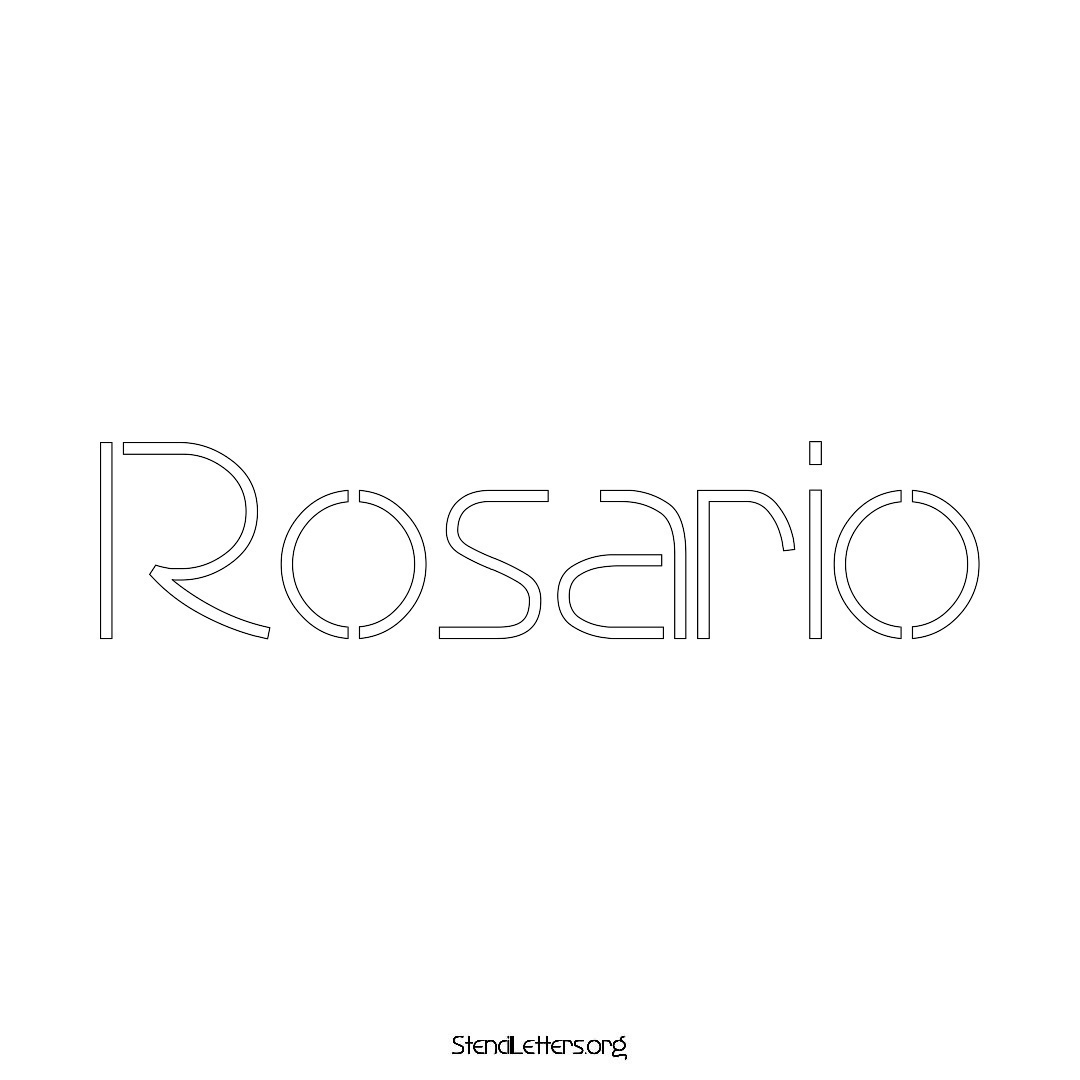 Rosario name stencil in Simple Elegant Lettering